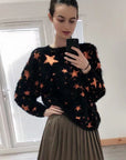 Star pattern knitted jumper