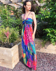 Vibrant colors Animal Print Maxi Dress