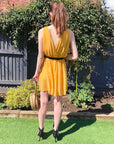 Wrap Chiffon dress (YELLOW)